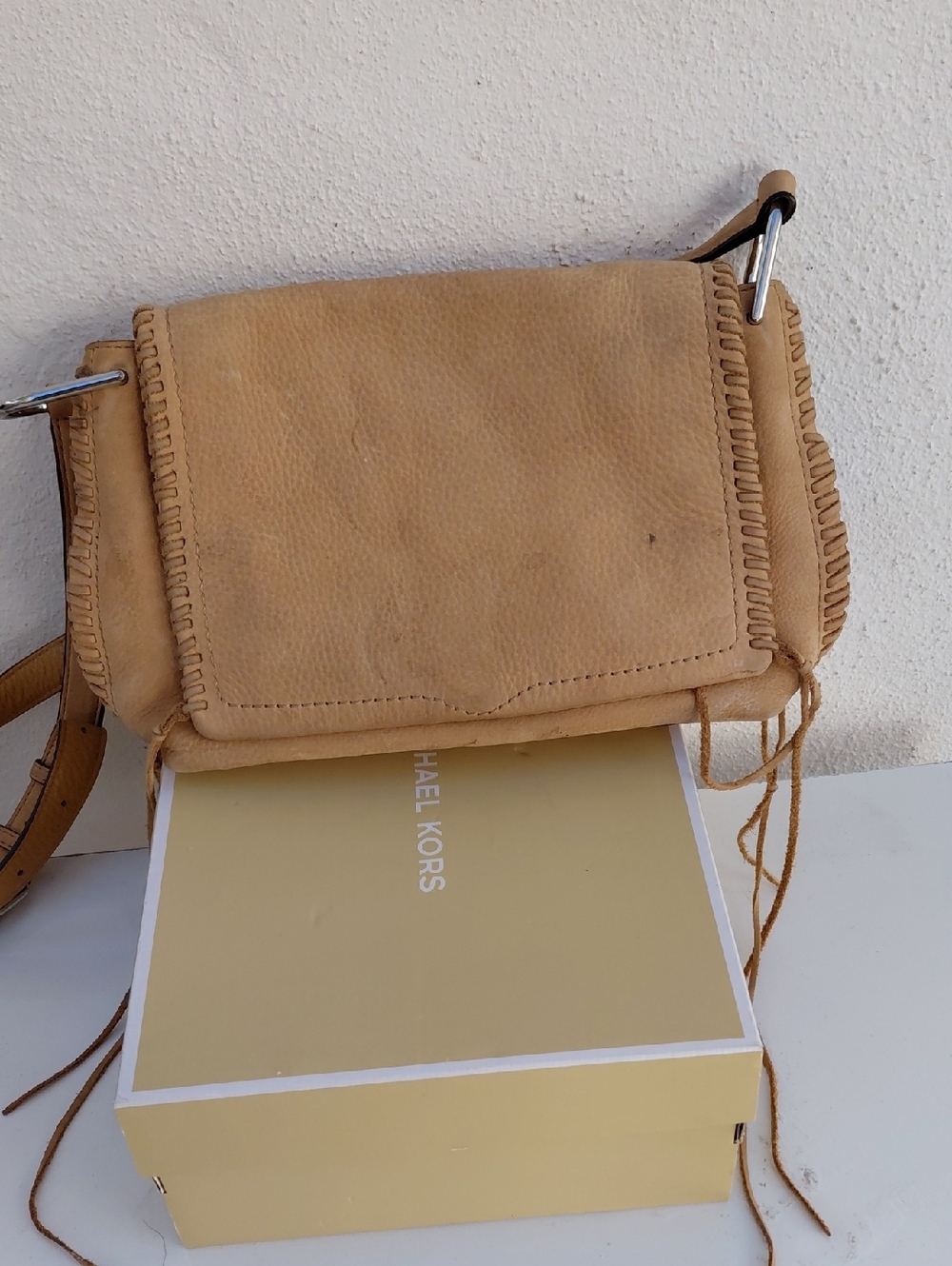 Rebecca Minkoff Beige Leather Crossbody Bag